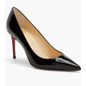 Kate Black Patent Leather Pointy Toe Pump Christian Louboutin sz 39